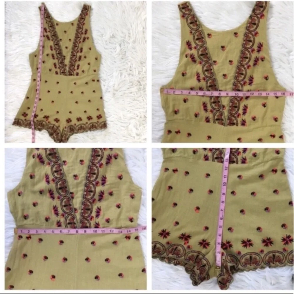 FREE PEOPLE NEW WITH TAGS LILA EMBROIDERED ROMPER